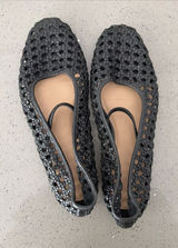 Madewell Women’s mesh Ballet Flats In Black Mary Jane Mesh Size 7 Photo 0