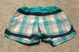 Lululemon Speed Short Lagoon Checkmate Plaid Size 4‎ Photo 0