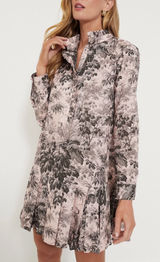 TUCKERNUCK Tate Dress in Lilac Pink Toile Photo 0