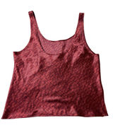 Victoria's Secret Red Striped Satin Tank Top Cami Scoop Neck Pullover M Photo 0