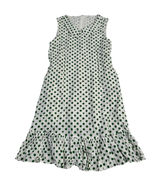 Handmade Green‎ Polka Dot Peter Pan Collar Sleeveless Mini Dress Cottagecore Photo 0