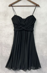 B. Smart Y2K Womens Chiffon Sweetheart Cocktail Dress Size 5/6 Black Flowy McBling HOCO Photo 0