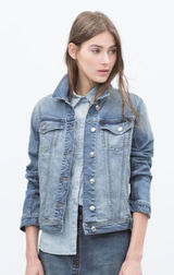 ZARA Z1975‎ Faded Distressed Denim Jacket Large Photo 0