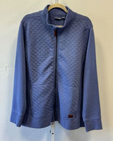 L.L. Bean Quilted Full Zip Sweatshirt Jacket Blue 2X Plus 515674 Deep Lake Soft Photo 0