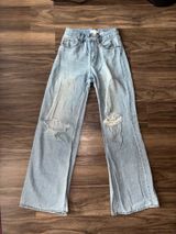 Wide-leg Blue Jeans Photo 0
