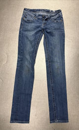 Miss Me Women’s Jeans Size‎ 28 x 32 Blue Skinny Embellished Wings Bling Y2k Photo 0
