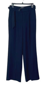 Babaton Aritzia Womens Wide Leg Belted Pleated Front Dress Pants Black‎ Size 4 Photo 0