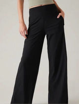 Ashleta wide leg high waisted black pant trouser 0P casual corpcore quiet luxury Photo 0