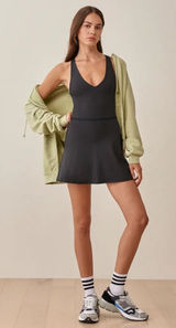 Reformation Bella Ecomove‎ Active Dress Black Womens Size XL Photo 0