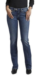 Silver Jeans Co Sz 25 Tuesday Slim Boot‎ Cut Low Rise Medium Wash Denim Stretch Photo 0