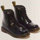 Dr. Martens 1460 Boots Black Patent Leather Kids Size: 11 (Youth) Photo 0