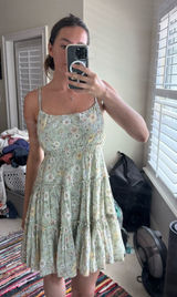 Mine Green Floral Sundress Photo 0