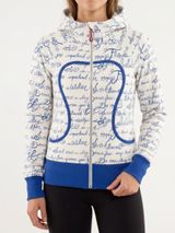 Lululemon Scuba Hoodie II 6 Manifesto Script White Blue Rare Vintage Y2K Photo 0