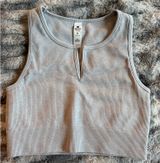 90 Degrees by Reflex Seamless Raya Crop Tank - Gray M Photo 0