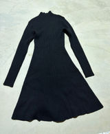 J. Crew NWT Black Ribbed Long-Sleeve Knit Dress small MSRP$128 Photo 0