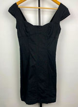 Urban Outfitters‎ Black Linen Blend Sweetheart Fitted Mini Dress Photo 0