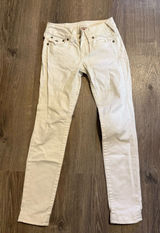 True Religion Women's Jodie White Pants Size 28 Flap‎ Back Pockets Photo 0