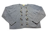 ✨🌼 VTG Eddie Bauer Lambswool Embroidered Grannycore Floral Cardigan XL Tall 🌼✨ Photo 0