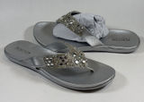 Kenneth‎ Cole REACTION Size-10M Women's Glam-Athon Thong Sandal Silver Photo 0