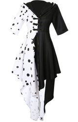 Cruella Devil Costume Women's Coat Dress Cosplay Outfit Halloween X-LARGE Photo 0