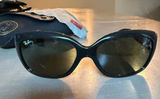 Ray-Ban Jackie Ohh RB4101 601 Women's Black Oversized Cat Eye Sunglasses Photo 0