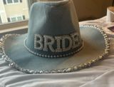 DYI Bridal Cowboy Hat Blue Photo 0
