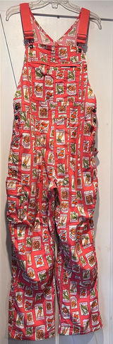 Heirloom gardening bib Overalls Lx29 coral seed packets One-Piece Photo 0