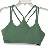 Fabletics Sage Green Strappy Sports Bra Twist Front Yoga Gym Activewear Photo 0