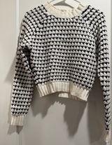 All in Favor Navy and Cream Stripe Knit Sweater‎ Size Xs Photo 0