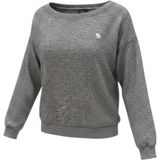 Abercrombie & Fitch Heathered Grey Boat Neck Knit Top XL Moose Logo Long Sleeve Photo 0
