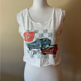 Comfort Colors Sorority Chi Omega White Graphic Tank Top Size Small Photo 0