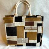 NWOT Nice Link Geometric Patterned Tote Bag Photo 0