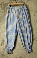 Anthropologie Striped Pajama Pants Women’s Medium Cotton Tencel Balloon Lounge Photo 0