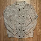 VNTG Marisa‎ Christina Double Breasted Chunky Knit Silk Wool Cardigan Women’s L Photo 0