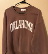“OKLAHOMA” brown oversized sweatshirt Photo 0
