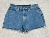 Pink Victoria's‎ Secret High Waisted Cut Off Denim Shorts Blue Size 26 NWT Photo 0