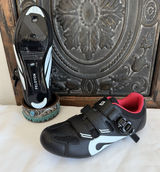 New Peloton Cycling Shoes (cleats included) Size 40 Men's 7 Women's 9 Black Red Photo 0