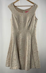 Betsey Johnson Sleeveless Fit & Flare Dress in‎ Gold Cream Size 4 Photo 0