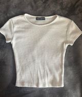 White Tight Cropped Shirt Size XS Photo 0