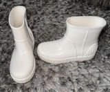 UGG Drizlita Rain Boots Women 5 White Waterproof Rubber Ankle Sheepskin Insole‎ Photo 0