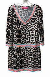 Macbeth Collection by Margaret‎ Josephs Sheath Dress Leopard Print Black Medium Photo 0