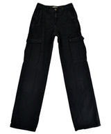 Pull&Bear Womens Black‎ Cotton Straight Leg Cargo Pants Size USA 2 EUR 34 Photo 0