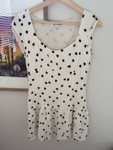 Reformation cream black Sweetheart print Olencia drop size M Preowned dress Photo 0