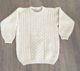 Highland Home Industries Ivory Pure Wool Fisherman Sweater Scotland Women S Photo 0