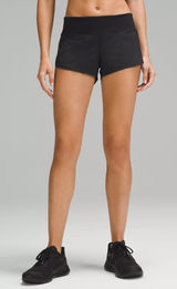 Black Lululemon Speed 2.5" Shorts Up Low-Rise Photo 0