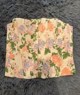 ZARA Multicolor Floral Corset Top Yellow Size M Photo 0
