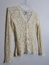 Cream Lace long sleeve Bohemian Chic Shirt Photo 0
