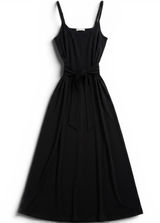 Reformation Dress Womens L Kaila Maxi Black Front Tie Cutout EUC Photo 0