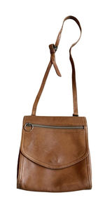 Fossil 75082 Cognac Leather Crossbody Bag Flap Front Purse Snap One Size Women's Photo 0