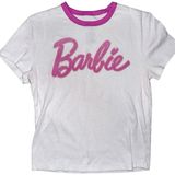 Barbie Women's Pink Logo Graphic Print T-Shirt Size medium women’s Mattel shirt Photo 0